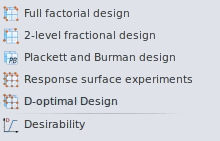 Plans d'expériences proposés par SOSstat 3